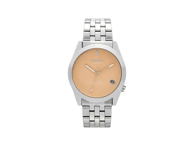 komono-ray-chroma-estate-silver-marshmallow-montre-avec-fen-tre-de-date image 1