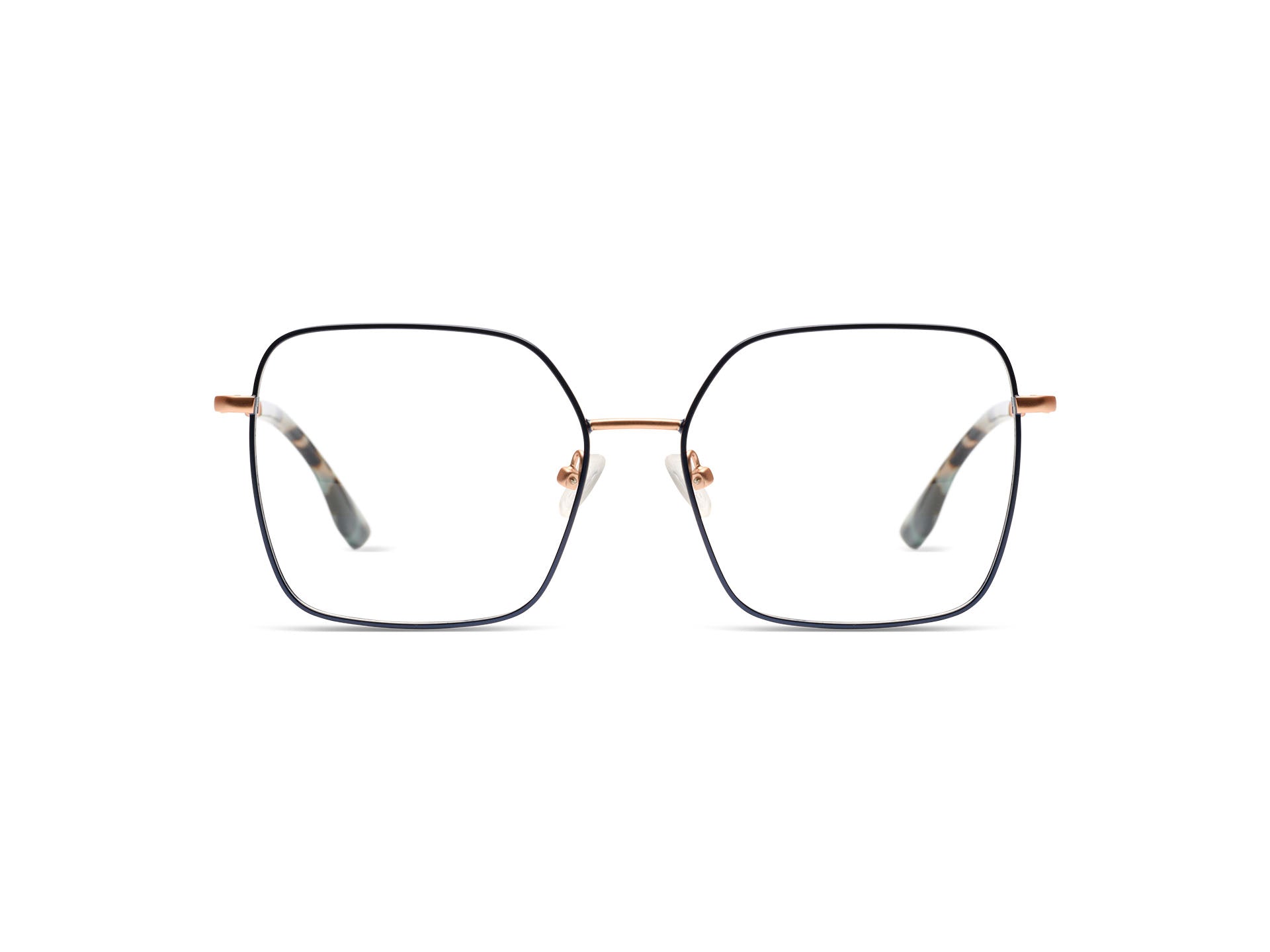 komono-audrey-rose-gold-matte-teal-lunettes-de-vue-oversize image 1