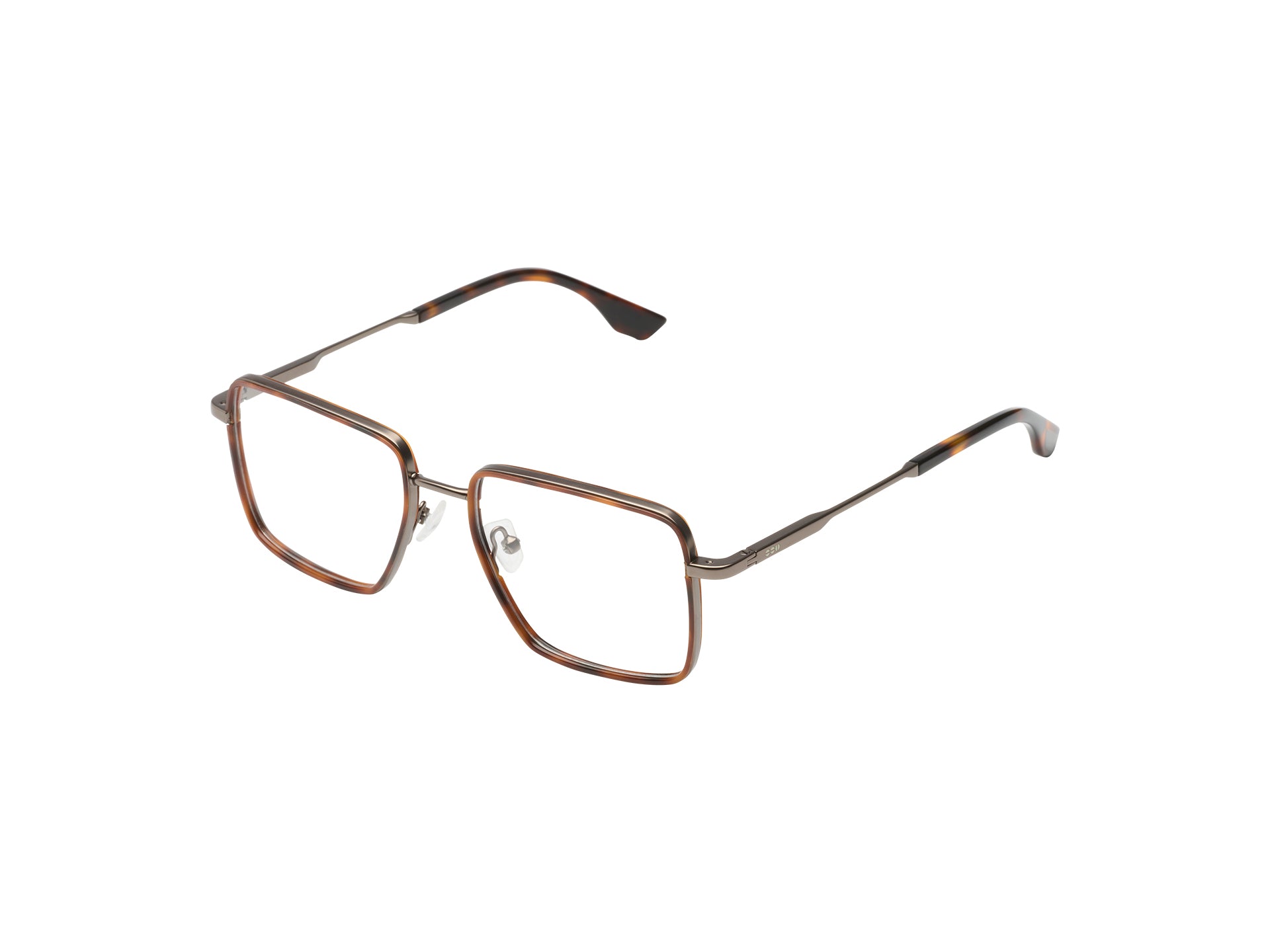 komono-lucas-havana-gun-lunettes-de-vue-acier-inoxydable-havane-et-gunmetal image 2