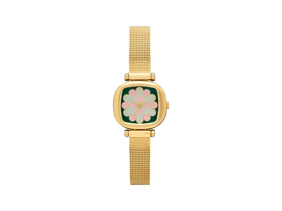 komono-moneypenny-aurora-royale-gold-green-blush-montre-solaire-xs image 1