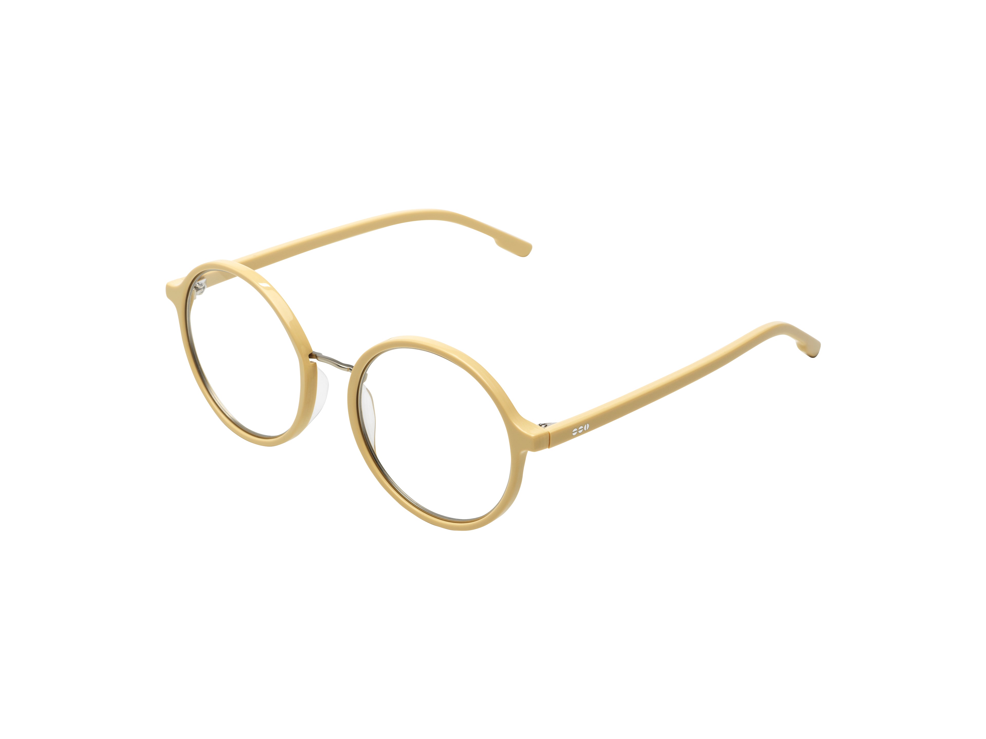 komono-alvie-marshmallow-silver-matte-lunettes-de-vue-rondes-acier-et-ac-tate image 2