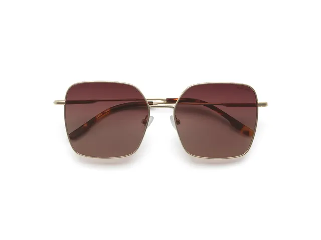 komono-audrey-white-gold-lunettes-de-soleil-carr-es-polaris-es-en-acier-inoxydab image 1