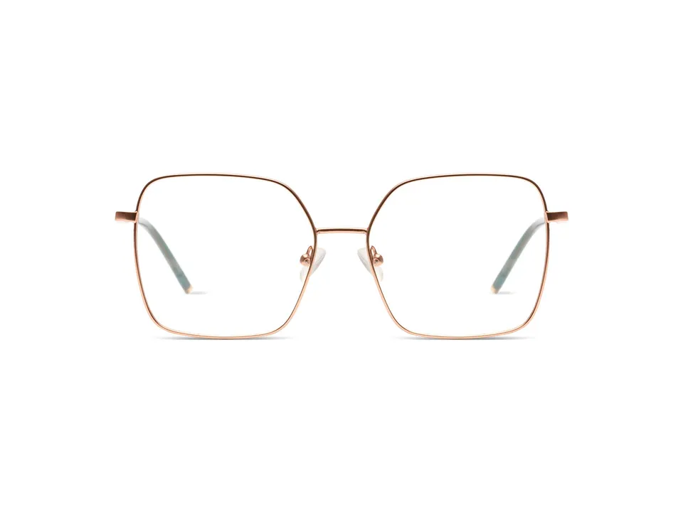 komono-audrey-rose-gold-matte-emerald-lunettes-de-vue-oversize-femme image 1