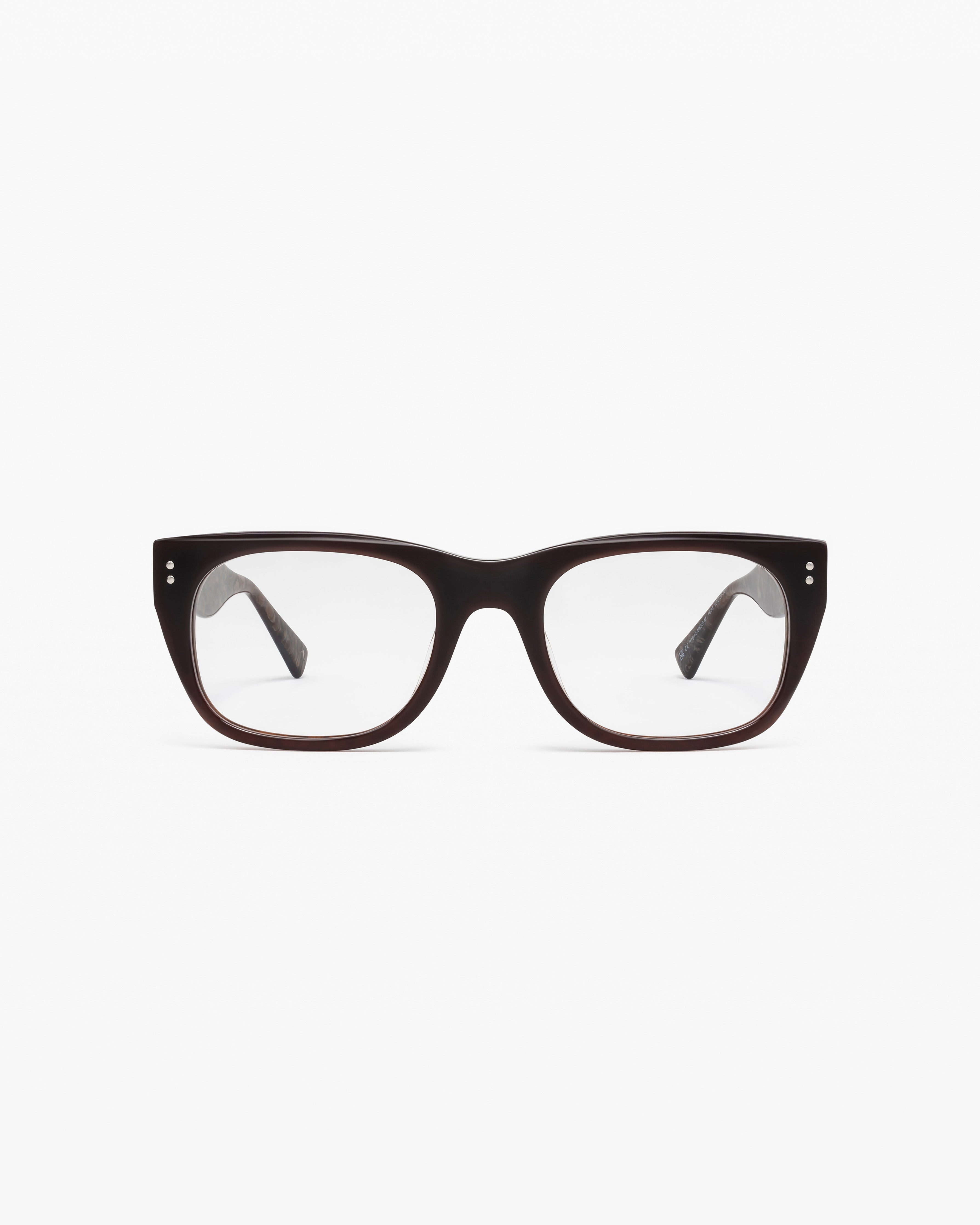 jimmy-fairly-la-bow-lunettes-de-vue-rectangulaires-oversize-marron-visage-large image 1