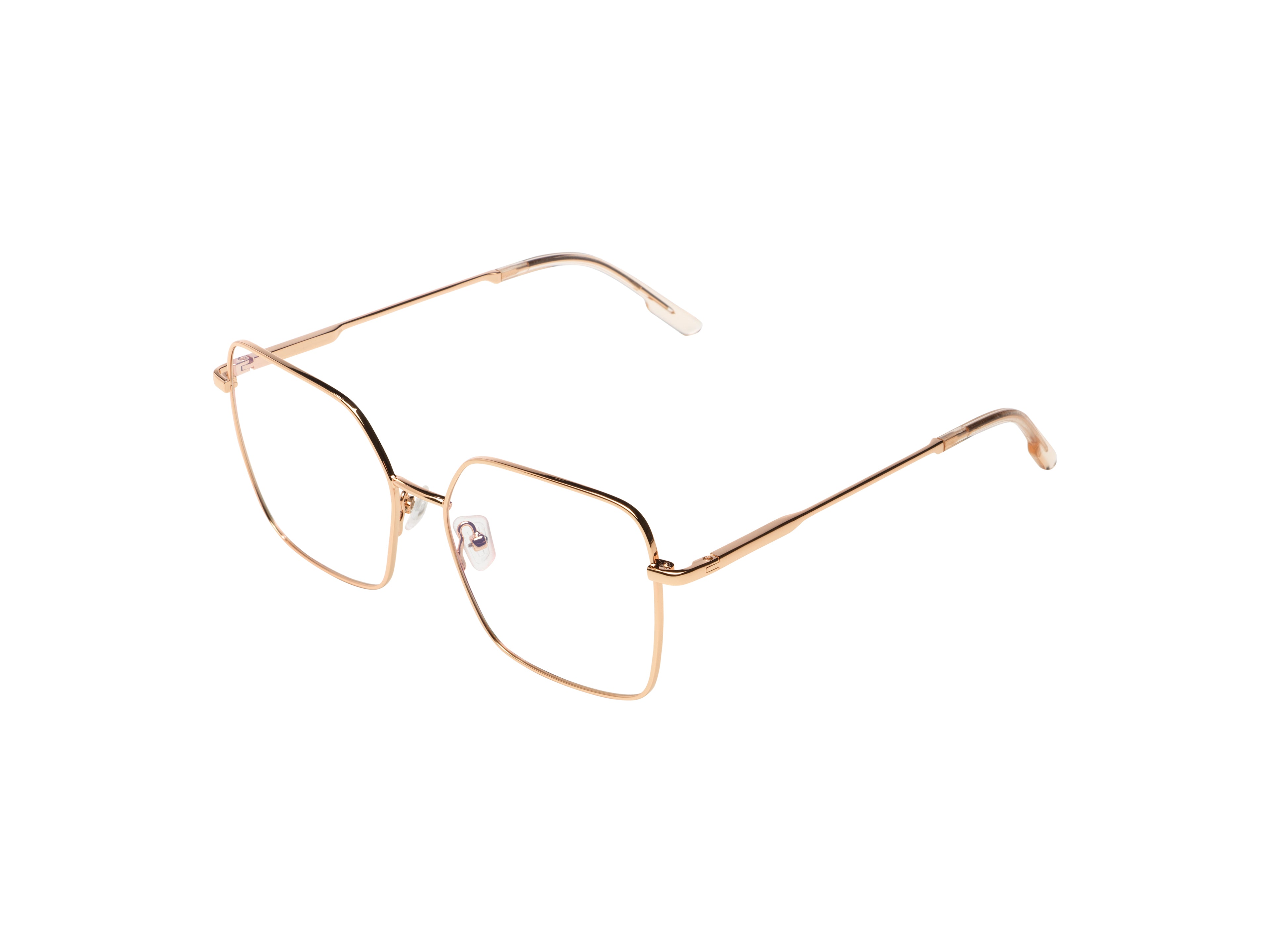 komono-audrey-rose-gold-lunettes-de-vue-oversize-acier-inoxydable image 2