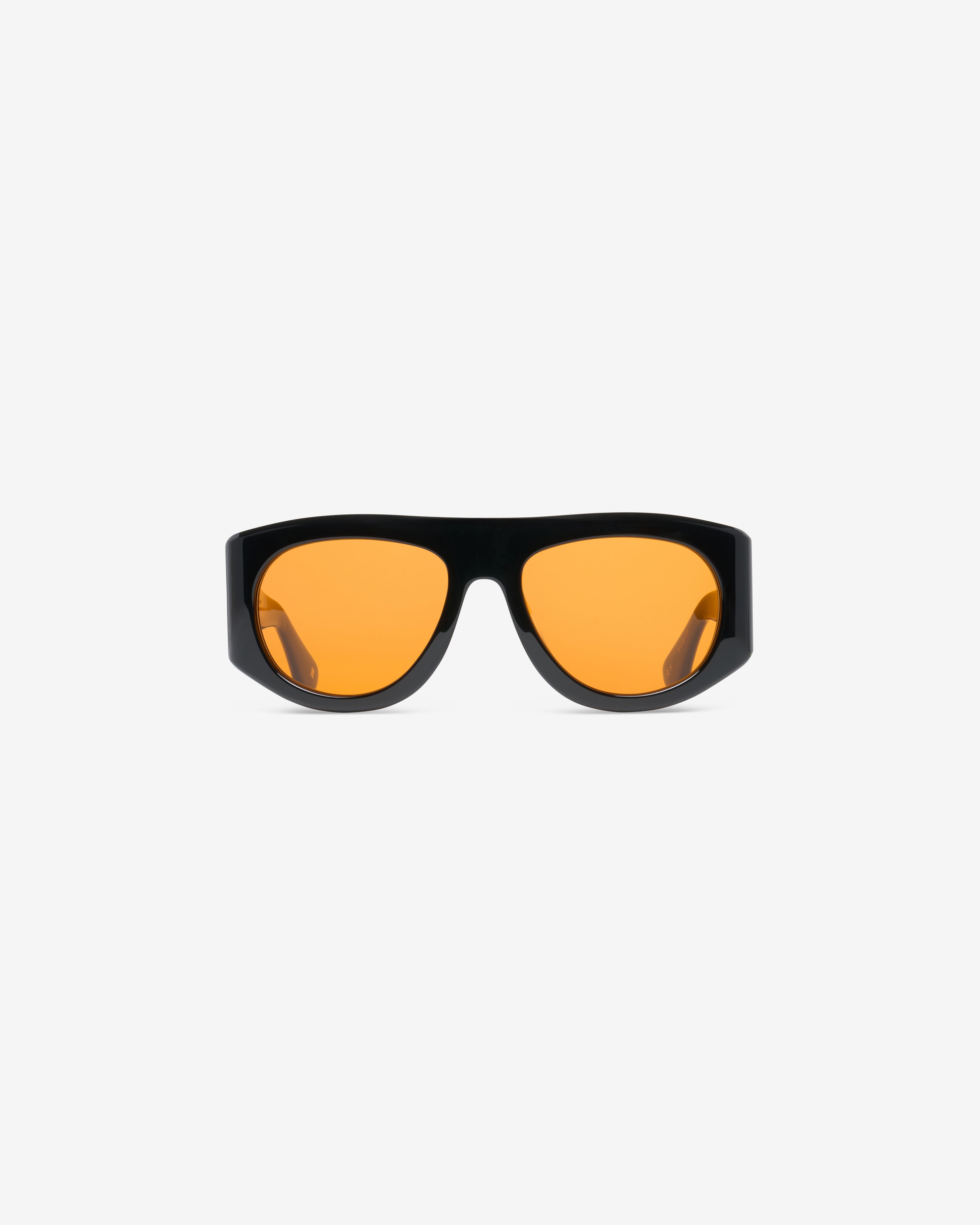 le-petit-lunetier-monica-lunettes-de-soleil-masque-noir-et-orange-ac-tate-noir-m image 1