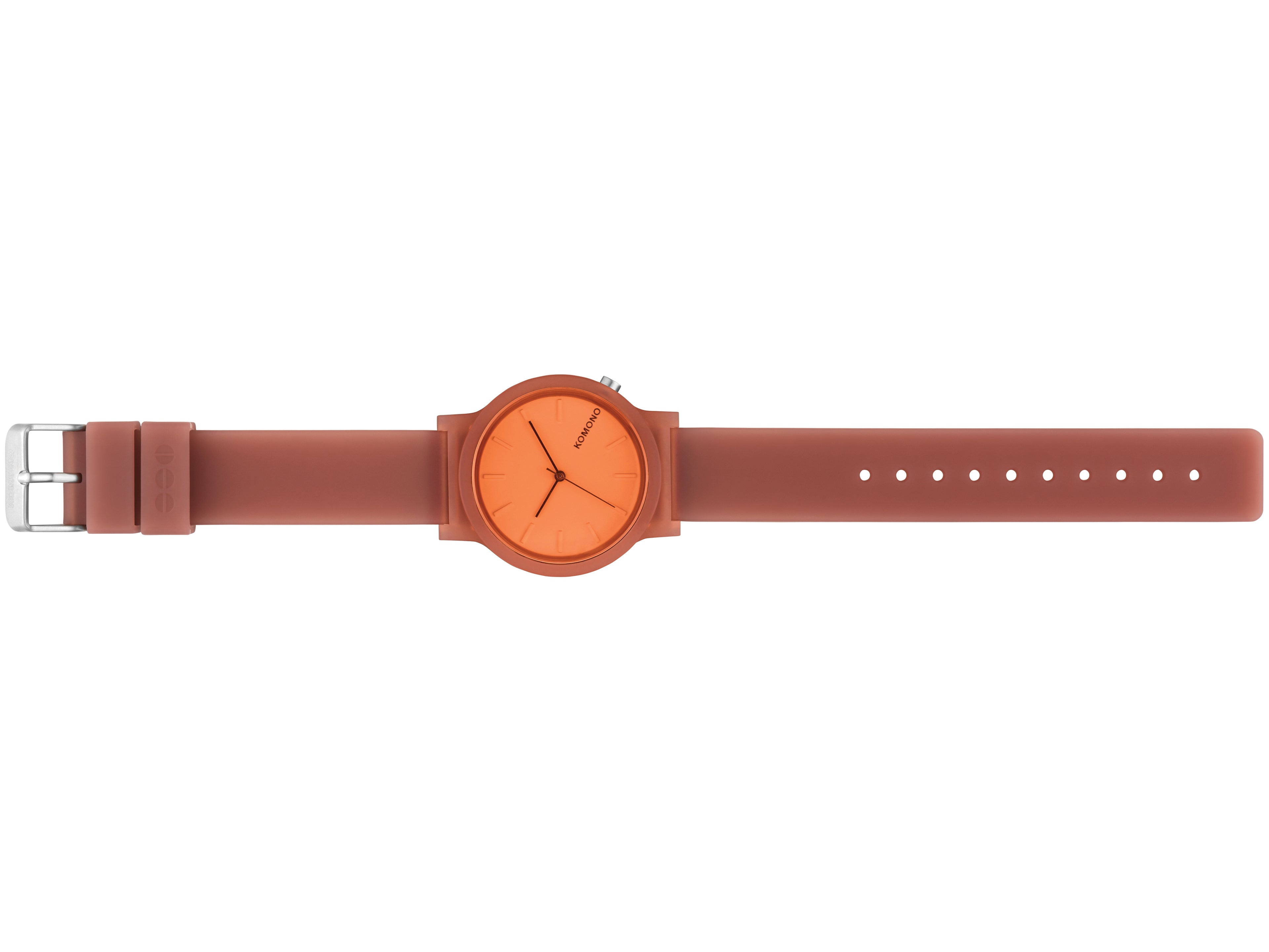 komono-mono-rosewood-montre-bracelet-silicone-translucide-rouge image 2