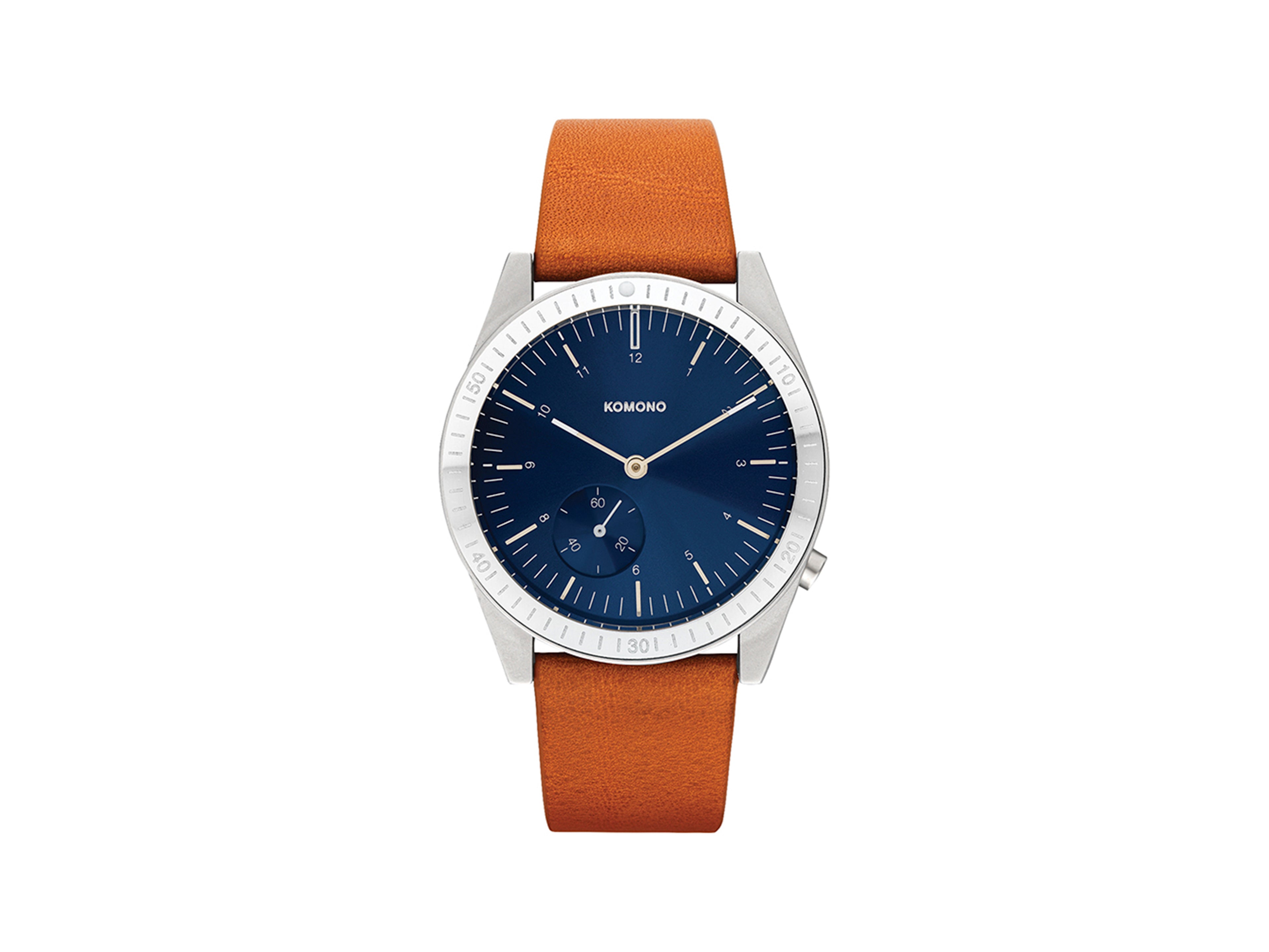 komono-ray-legacy-leather-silver-blue-cognac-montre-de-plong-e image 1