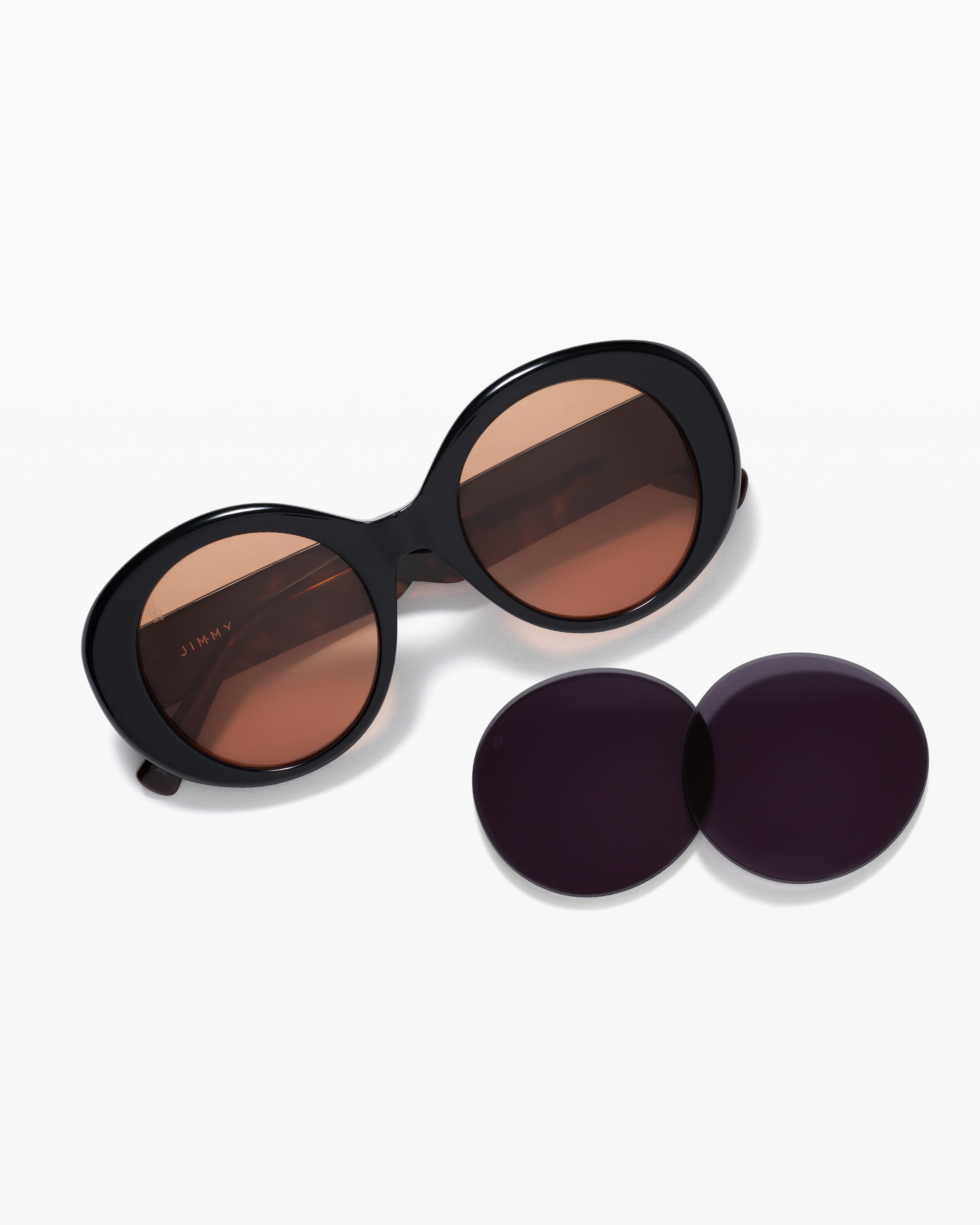 jimmy-fairly-la-cova-jf-colors-lunettes-de-soleil-rondes-noir-ac-tate-visages-la image 4