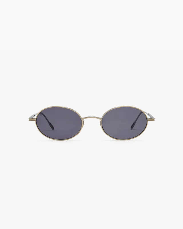 jimmy-fairly-la-elvie-lunettes-de-soleil-ovale-titane-dor-homme image 1