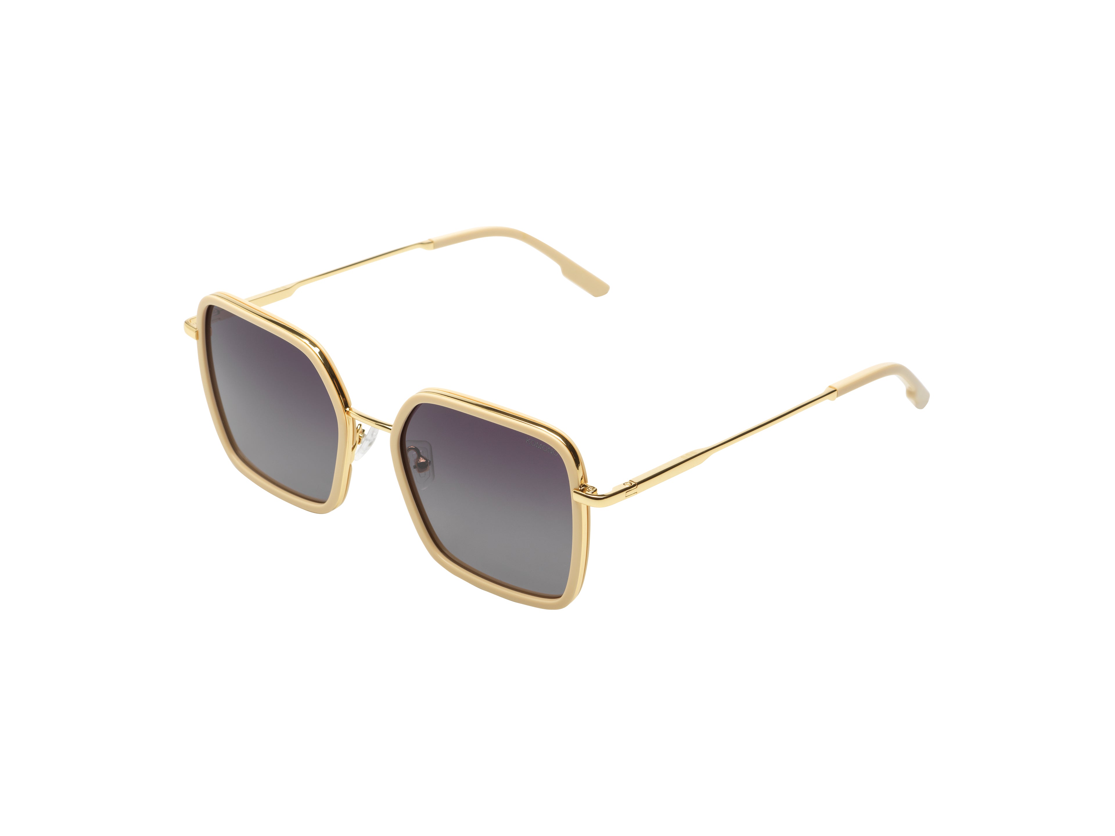 komono-audrey-marshmallow-gold-lunettes-de-soleil-oversize-polaris-es image 2