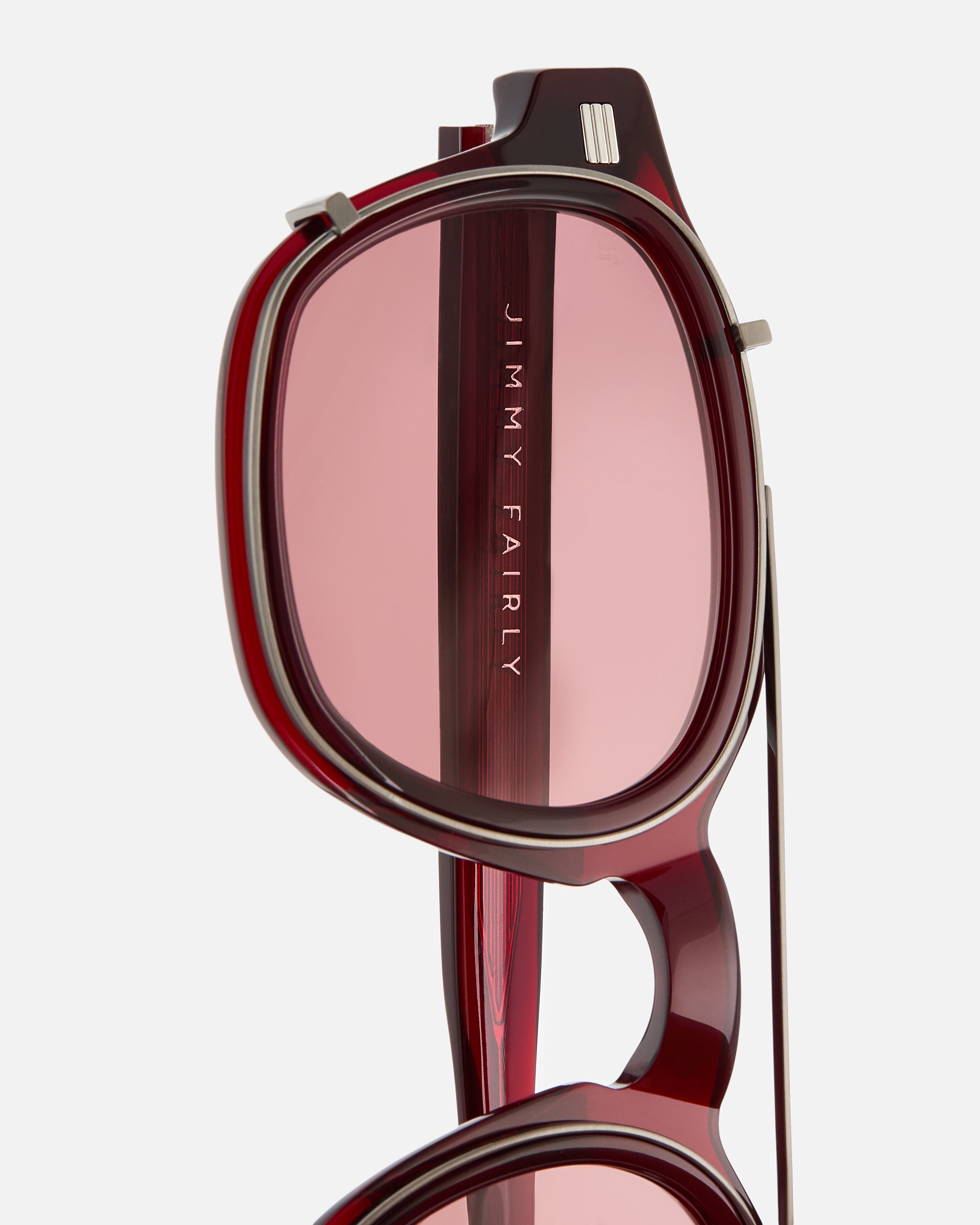 jimmy-fairly-la-rise-lunettes-de-soleil-carr-es-rouges-titane-visage-fin image 4