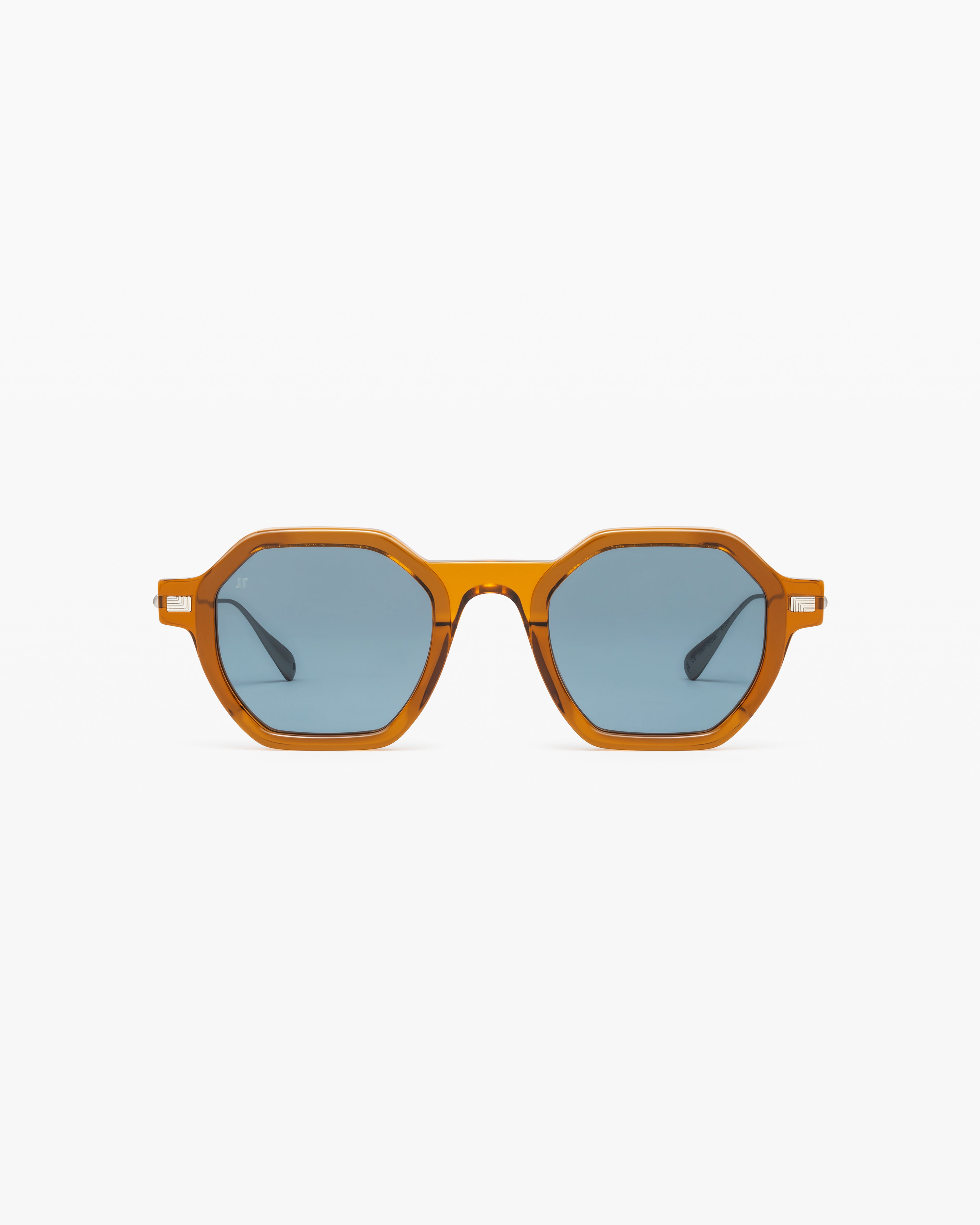 jimmy-fairly-la-telio-lunettes-de-soleil-hexagonales-homme-marron-visage-fin image 1