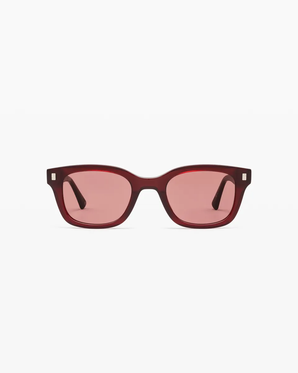 jimmy-fairly-la-dill-lunettes-de-soleil-rectangulaires-rouges image 1