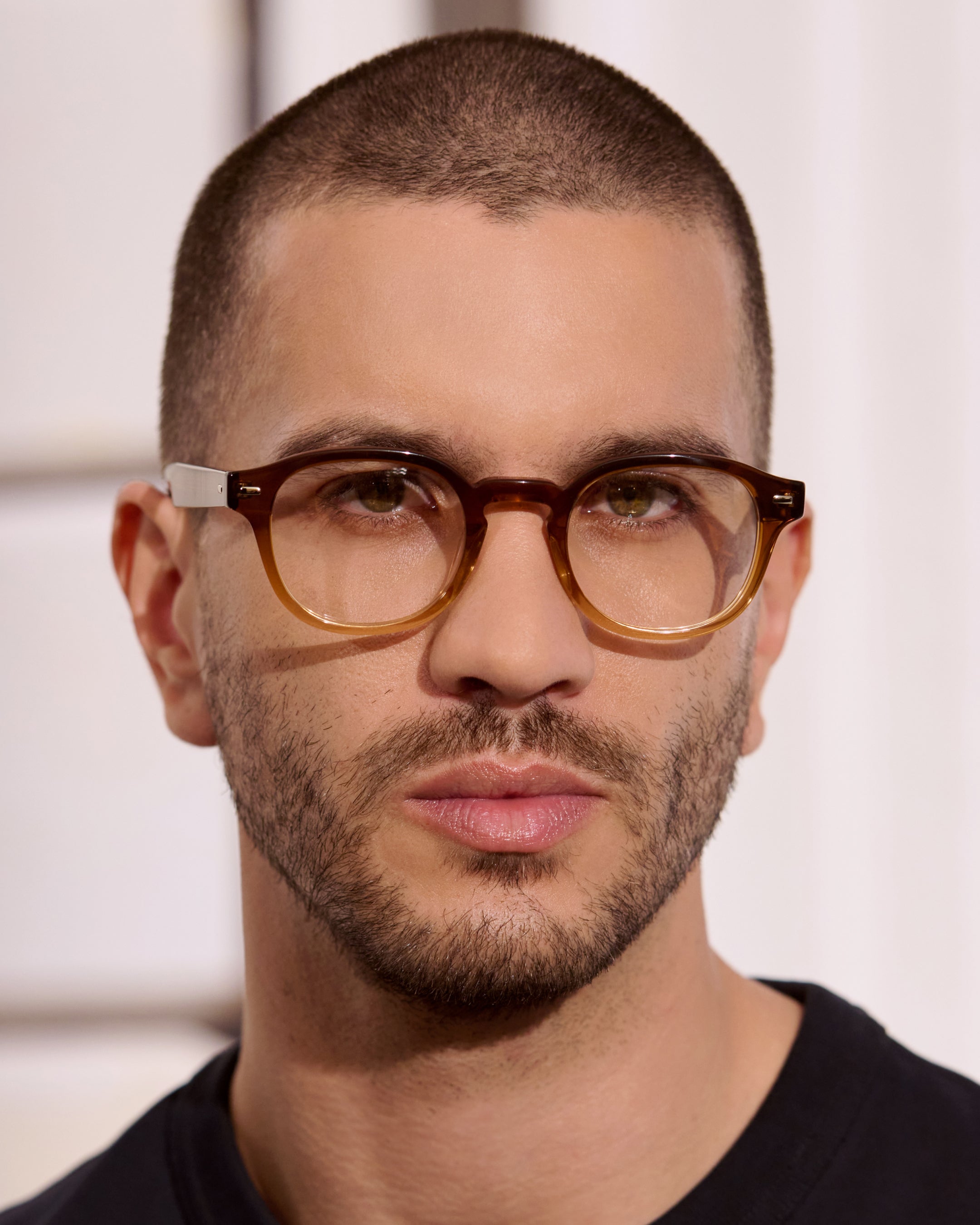 jimmy-fairly-la-fox-lunettes-de-vue-rectangulaires-marron-homme image 3