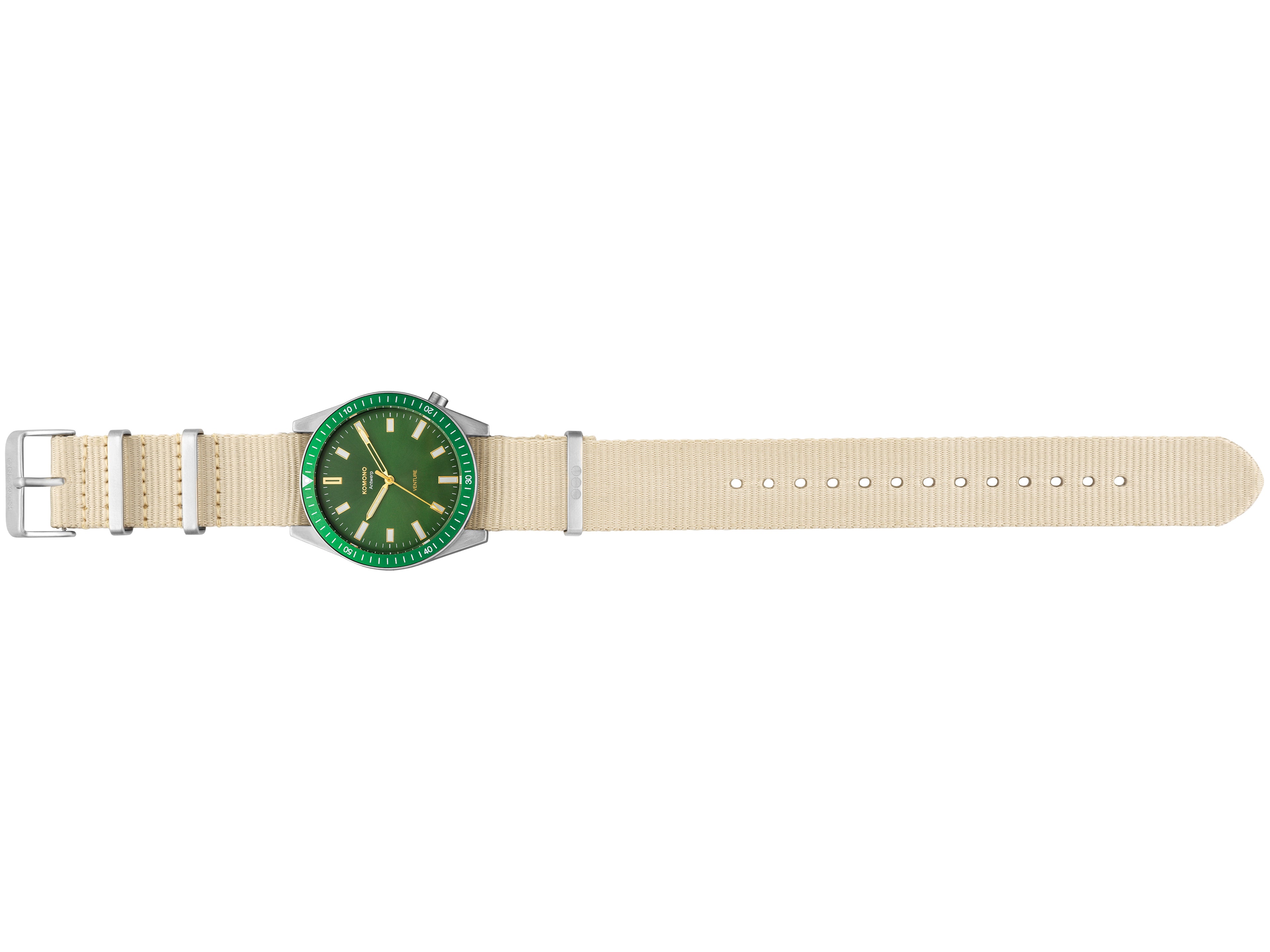komono-ray-venture-nato-silver-green-montre-de-plong-e-moderne image 2