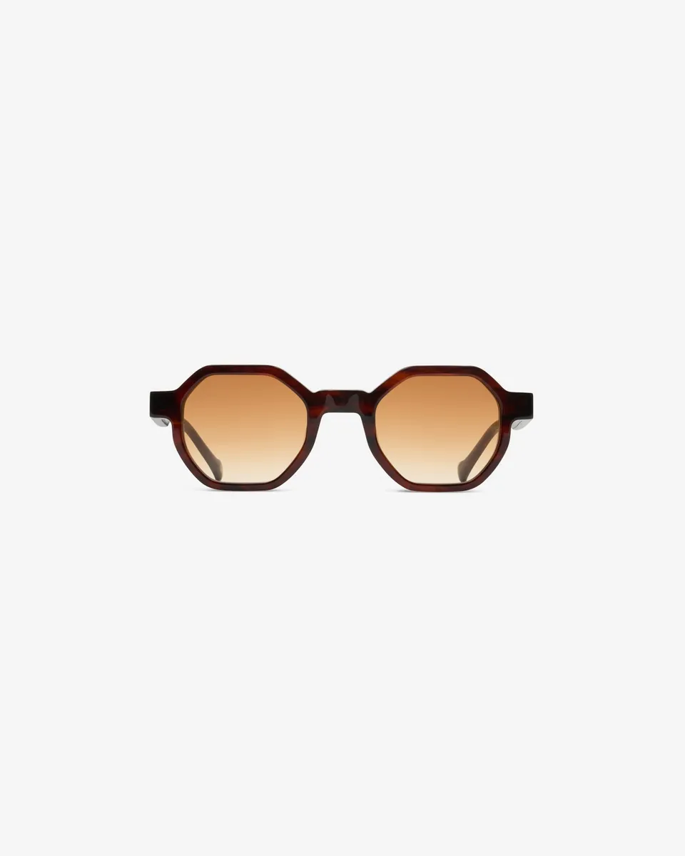 le-petit-lunetier-dustin-caille-fonc-e-lunettes-de-soleil-hexagonales-en-ac-tate image 1
