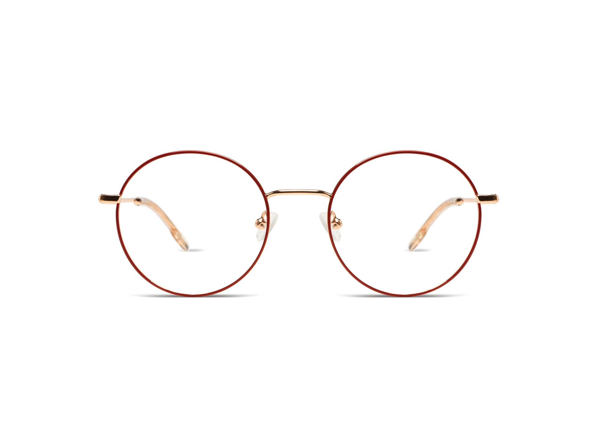 komono-jude-brick-rose-gold-glossy-lunettes-de-vue-rondes-en-acier-inoxydable-fi image 1
