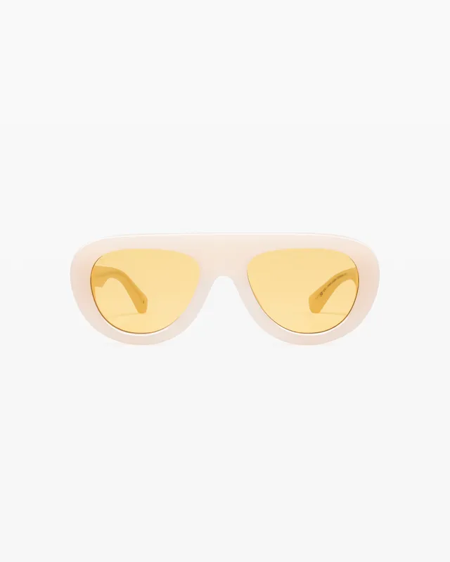 jimmy-fairly-la-gabrie-lunettes-de-soleil-aviateur-cr-me-oversize-femme image 1