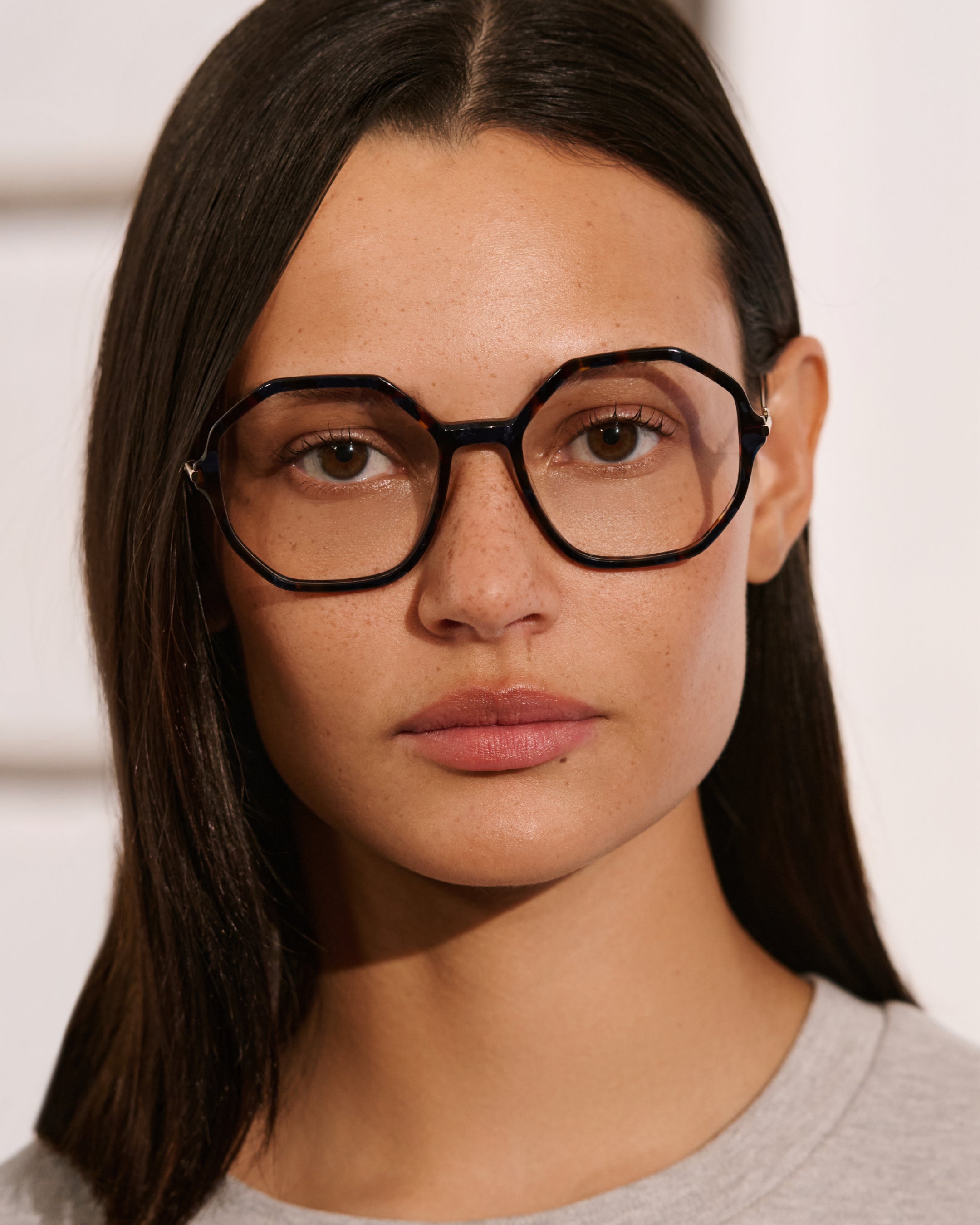 jimmy-fairly-la-dora-s-lunettes-de-vue-hexagonales-femme-ac-tate-et-acier-inoxyd image 2