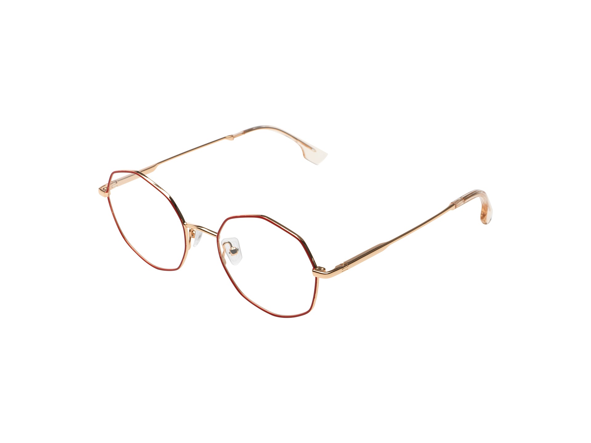 komono-sofia-slims-brick-rose-gold-lunettes-optiques-octogonales-inox image 2
