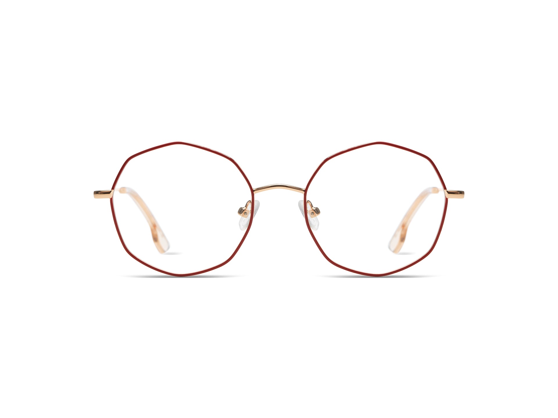 komono-sofia-slims-brick-rose-gold-lunettes-optiques-octogonales-inox image 1