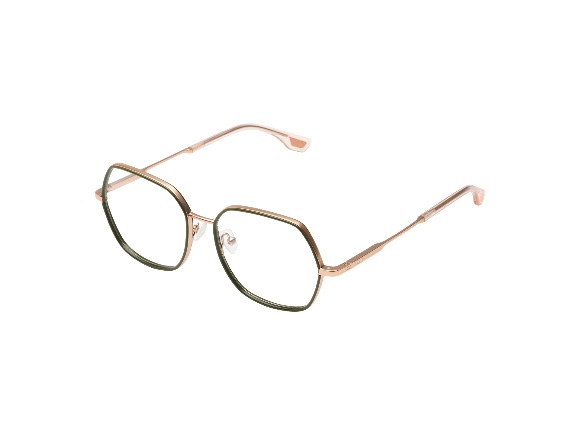 komono-ella-rose-gold-khaki-lunettes-de-vue-monture-rose-gold-et-kaki image 4