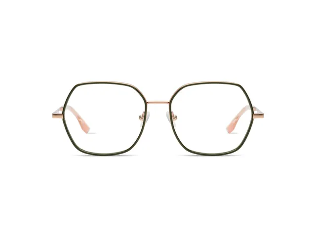 komono-ella-rose-gold-khaki-lunettes-de-vue-monture-rose-gold-et-kaki image 1