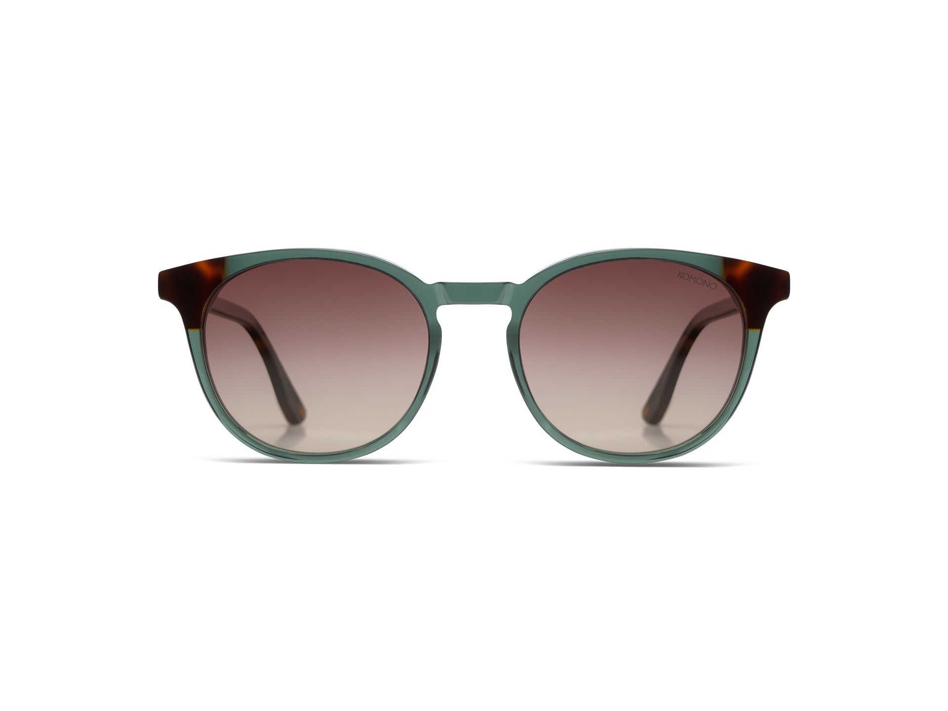 lunettes-de-soleil-komono-hudson-havana-emerald-polaris-es-rondes image 2