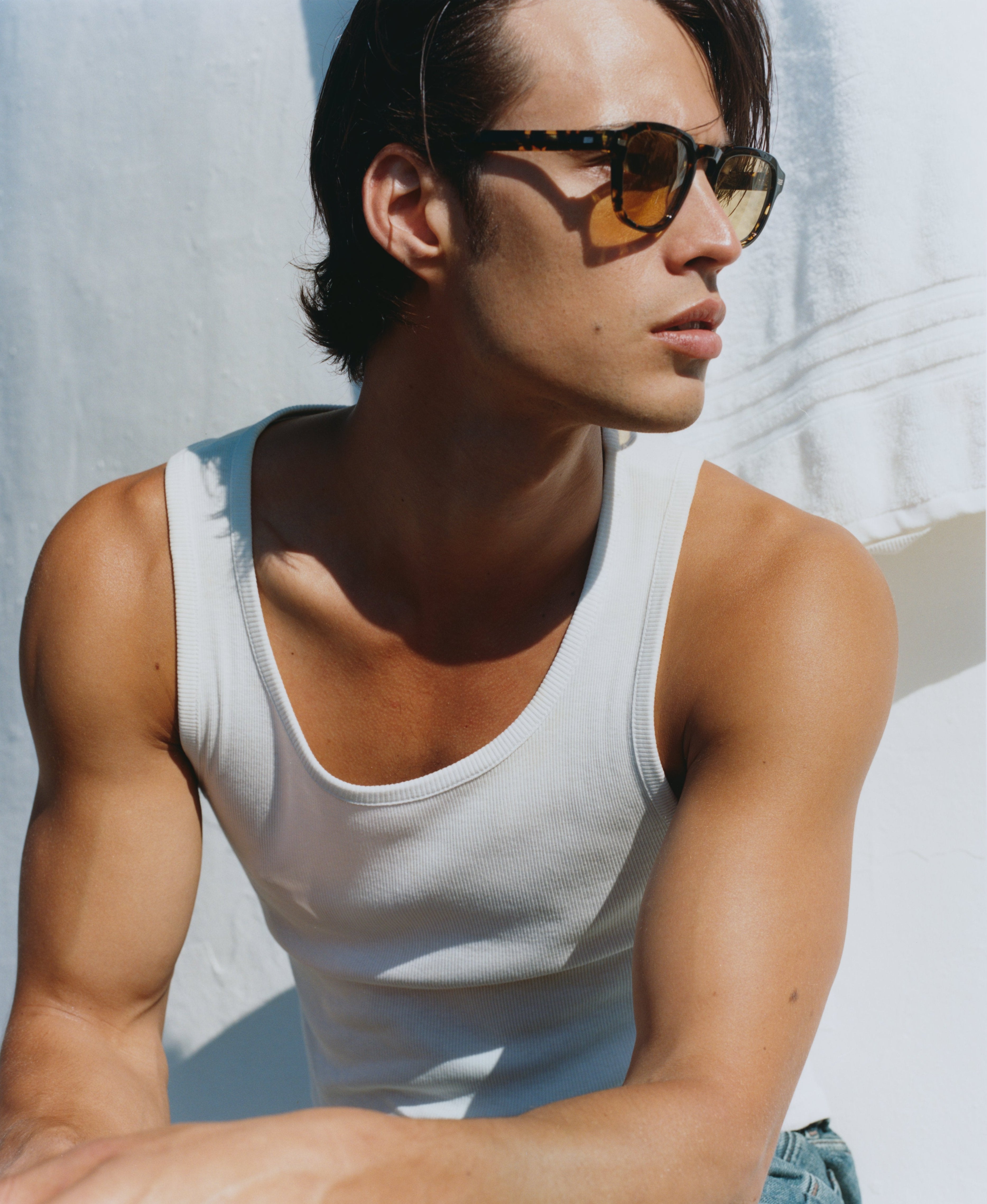 jimmy-fairly-la-headlight-lunettes-de-soleil-carr-es-caille-jaune image 2