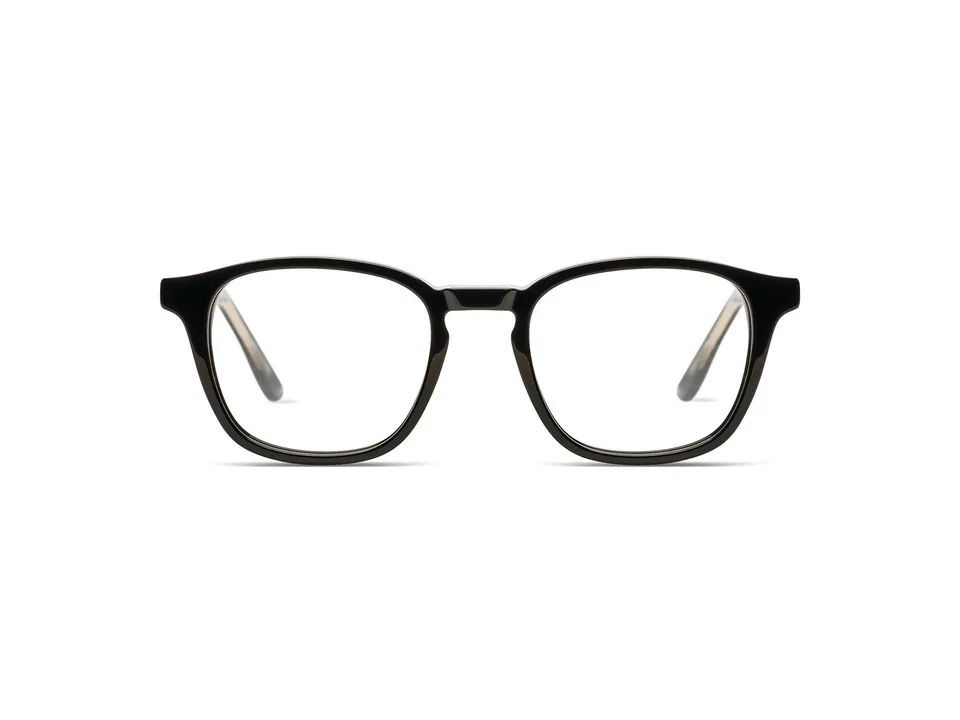 komono-marlon-black-rain-lunettes-de-vue-carr-es-ac-tate-avec-pont-trou-de-serru image 1
