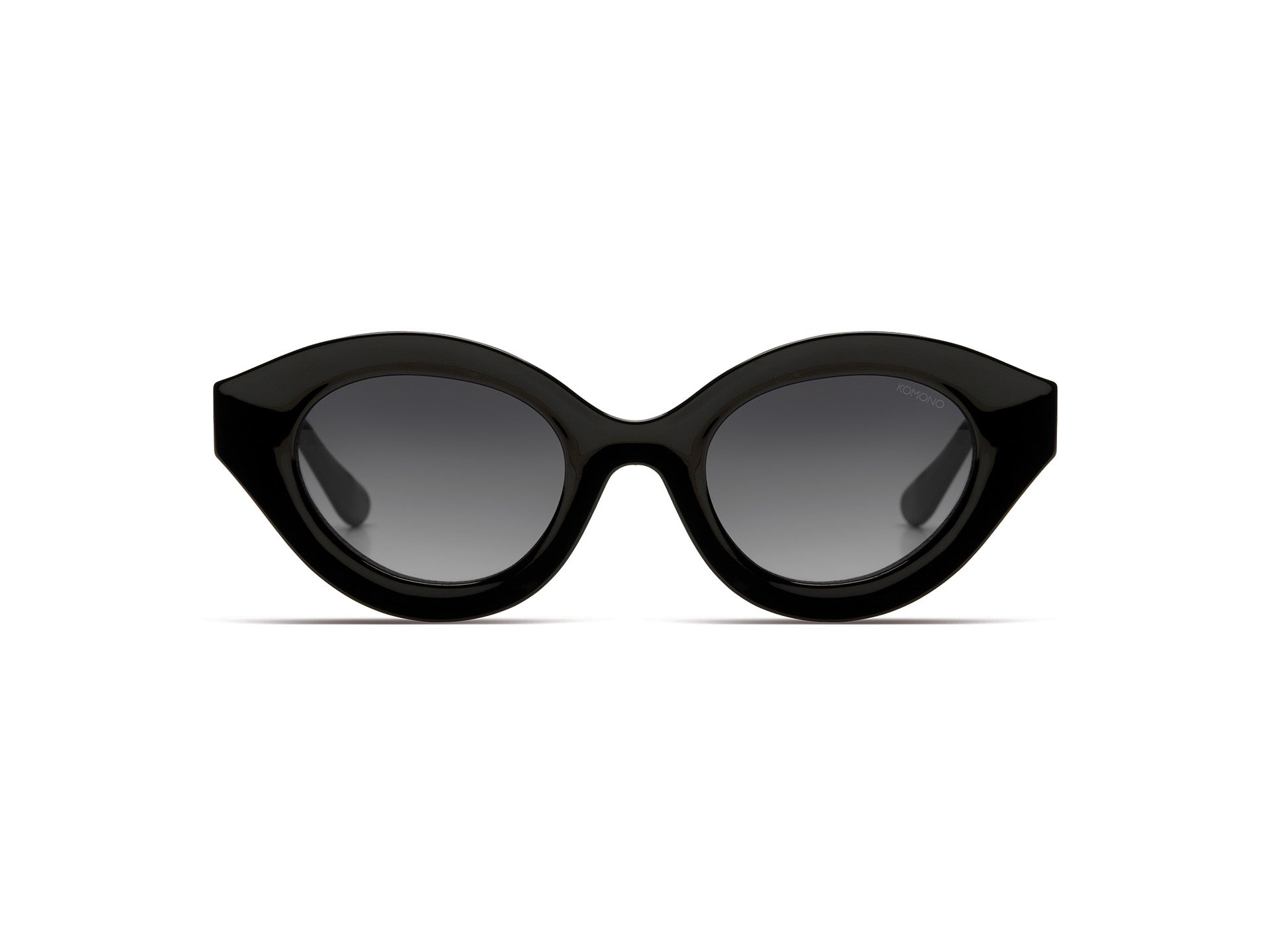 komono-grace-black-glossy-lunettes-de-soleil-il-de-chat-noir-brillant image 1