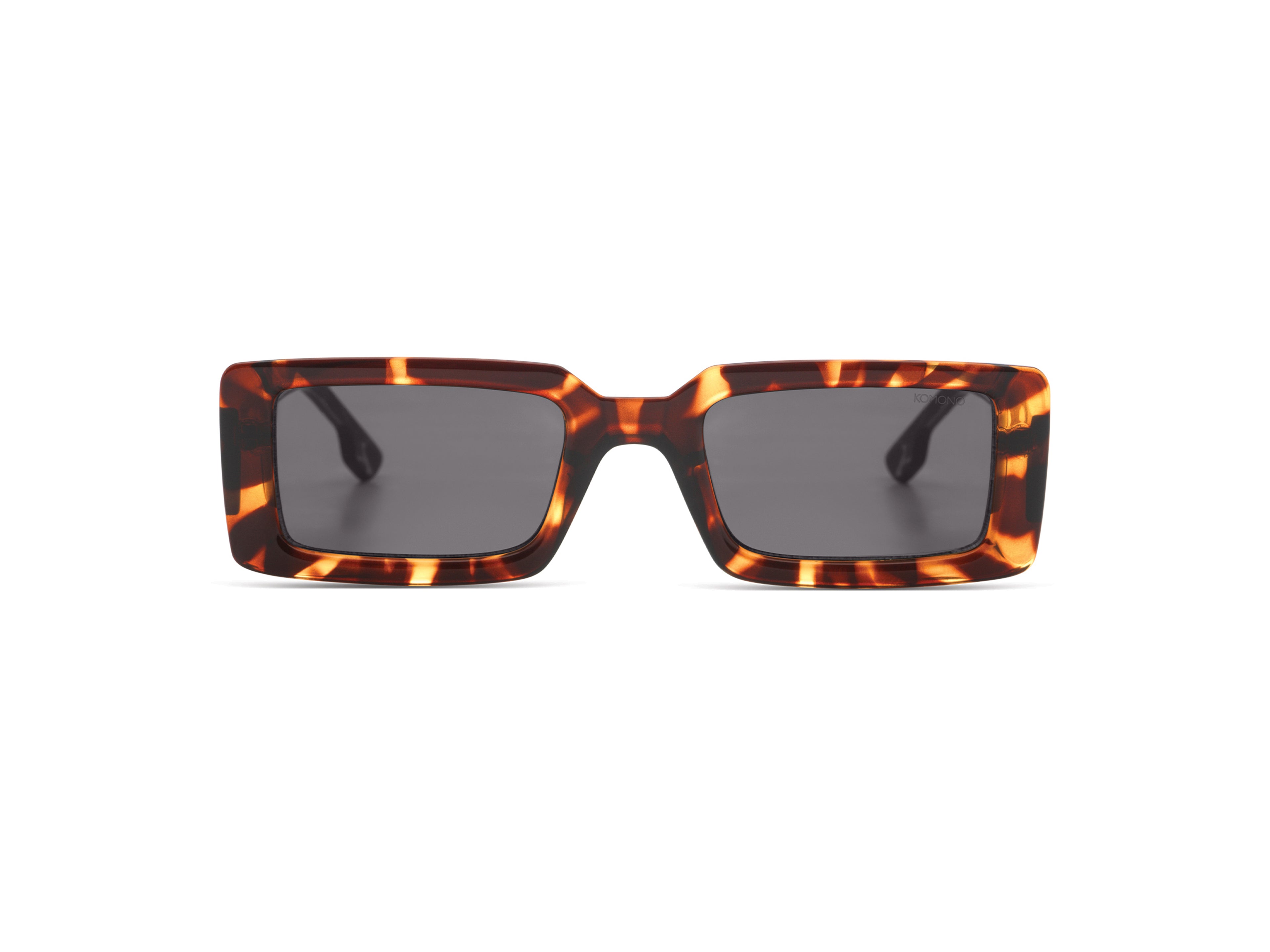 komono-malick-havana-lunettes-de-soleil-rectangulaires-bioplastique-taille-l image 1