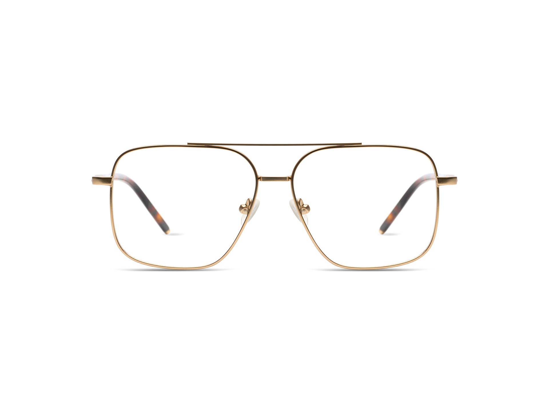 komono-jett-white-gold-matte-monture-optique-aviateur image 1
