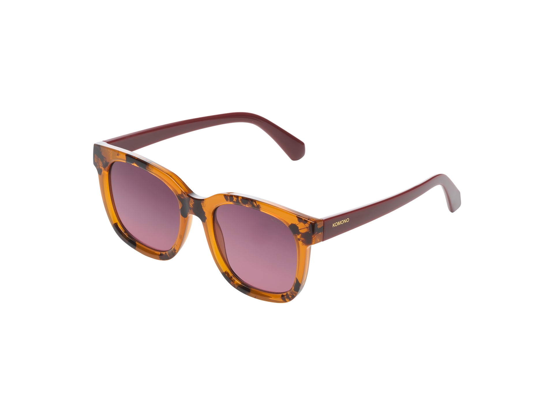 komono-sienna-amber-ink-lunettes-de-soleil-oversized-rectangulaires image 1