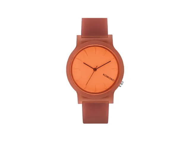 komono-mono-rosewood-montre-bracelet-silicone-translucide-rouge image 1