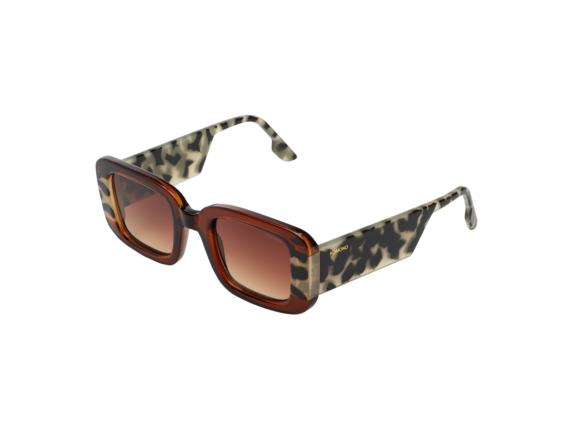 komono-avery-bronze-bobcat-lunettes-de-vue-rectangulaires-nylon-bio-translucide image 3