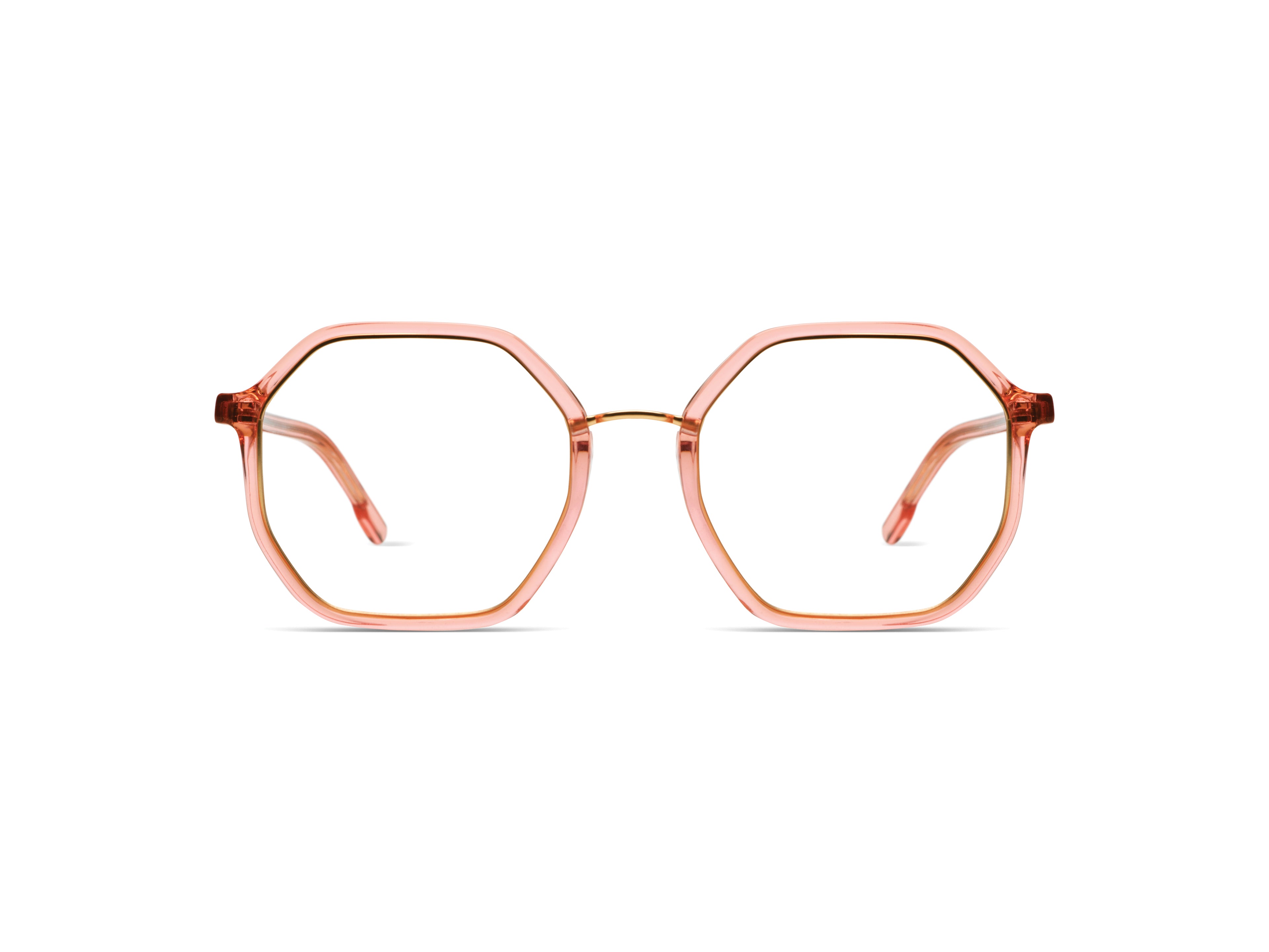 lunettes-de-vue-komono-idris-punch-rose-gold-matte-octogonales-medium image 1