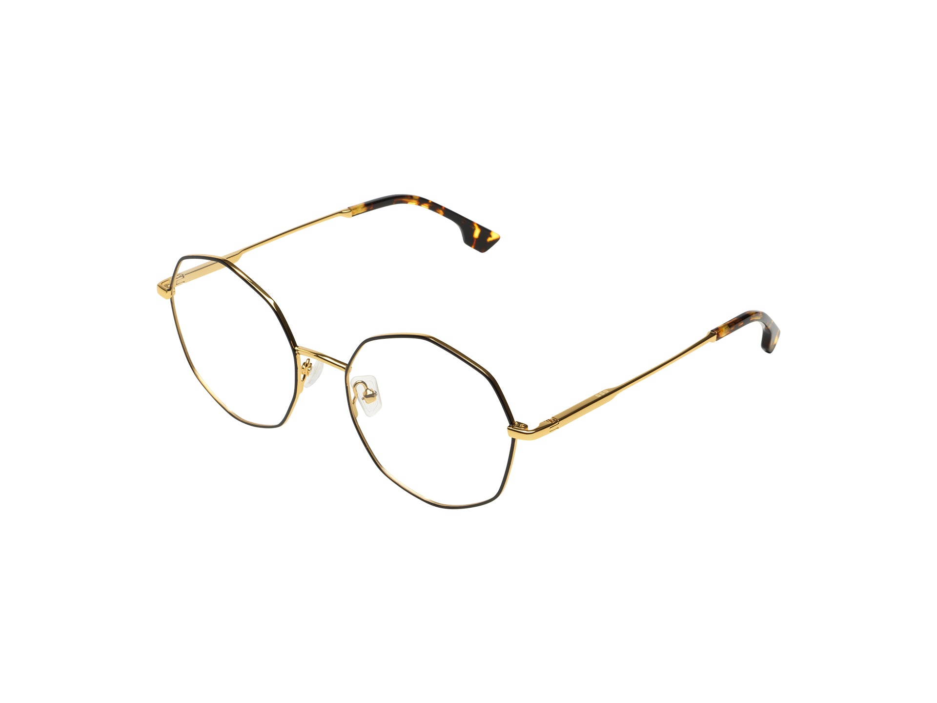 komono-sofia-lunettes-de-soleil-black-gold-octogonales image 2