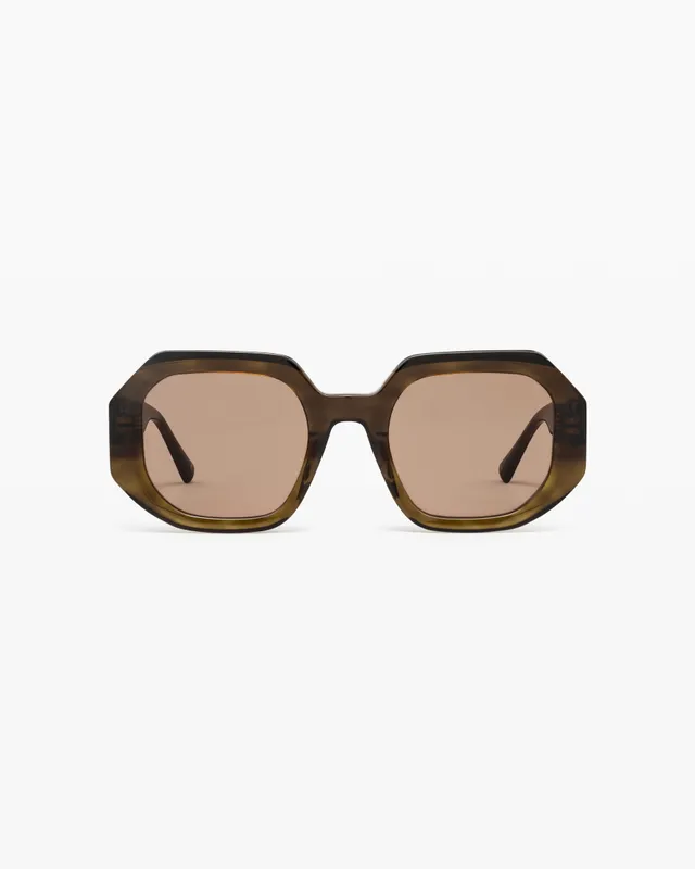 jimmy-fairly-la-melt-lunettes-de-soleil-hexagonales-en-ac-tate-vert-taille-m image 1