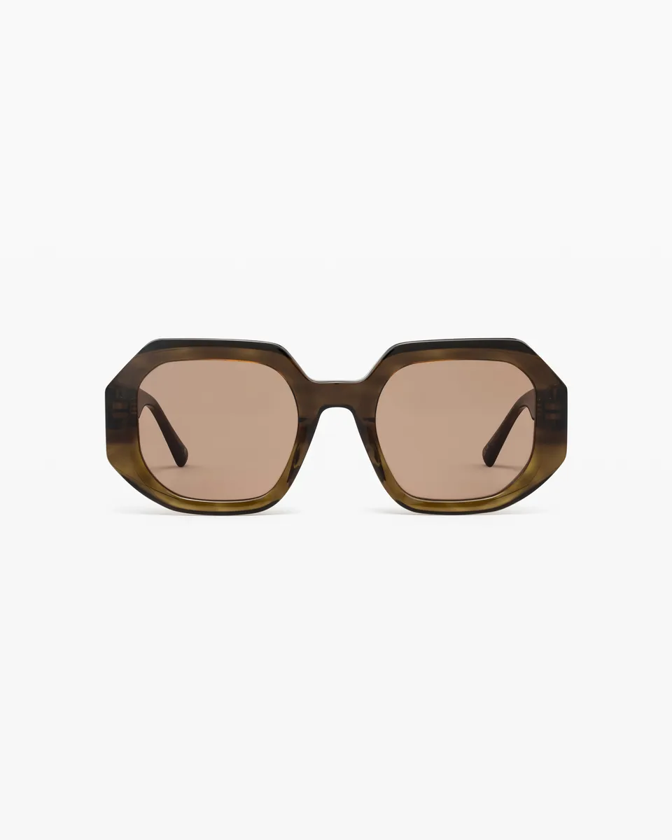 jimmy-fairly-la-melt-lunettes-de-soleil-hexagonales-en-ac-tate-vert-taille-m image 1