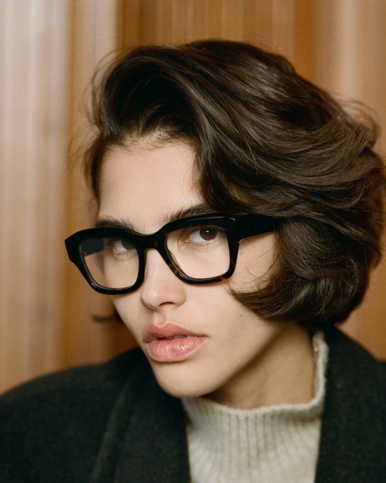 jimmy-fairly-la-celi-lunettes-de-vue-femme-carr-es-en-ac-tate-caille-fonc-e-tail image 4