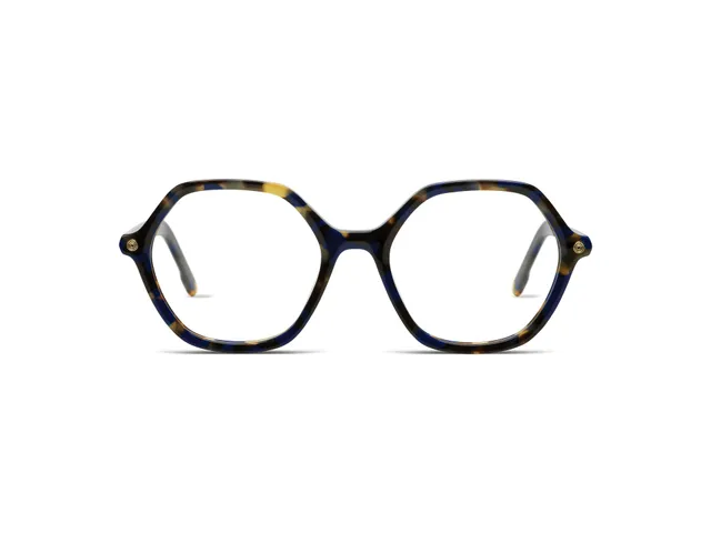 komono-lara-indigo-tortoise-monture-optique-hexagonale image 1