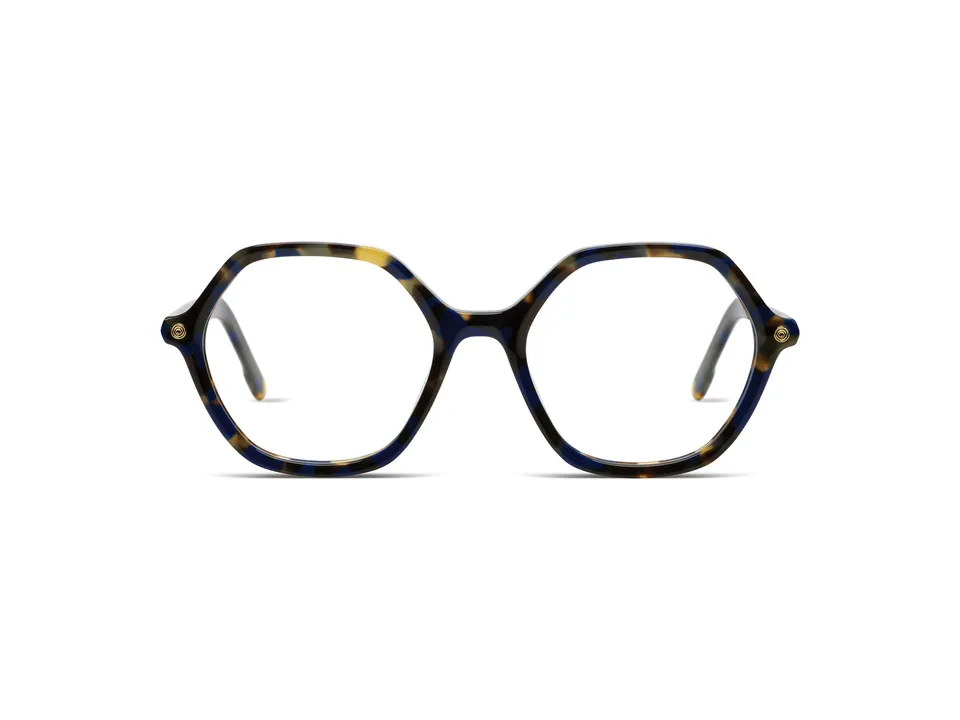 komono-lara-indigo-tortoise-monture-optique-hexagonale image 1