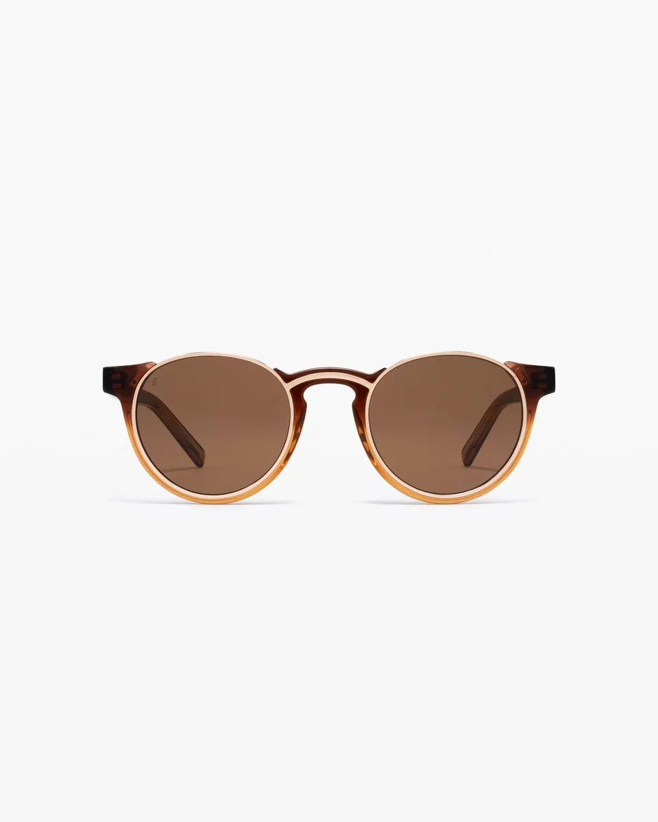 jimmy-fairly-la-e-001-lunettes-de-soleil-rondes-titane-et-ac-tate-marron-taille- image 1