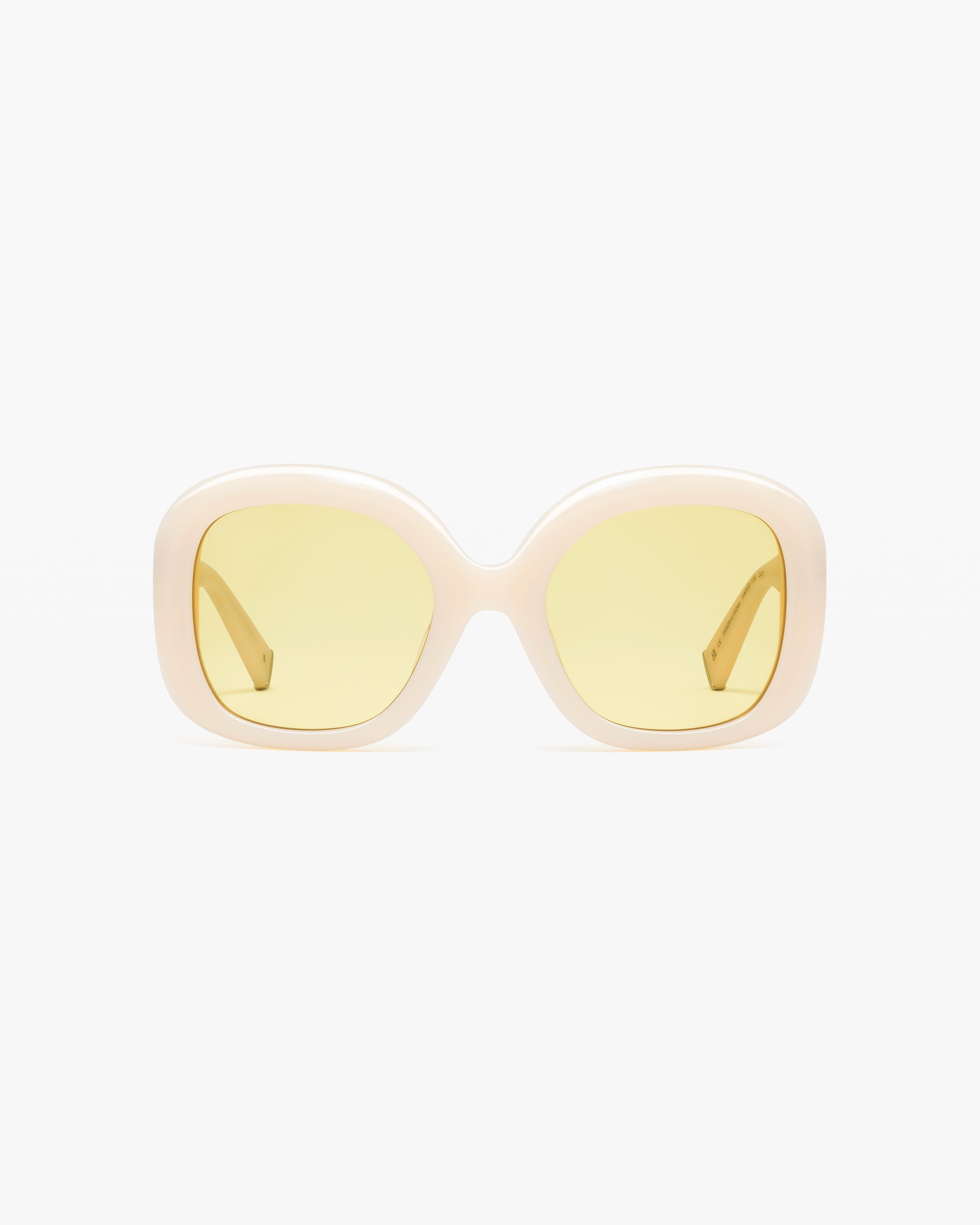 jimmy-fairly-la-thelma-lunettes-de-soleil-rondes-oversize-en-ac-tate-cr-me-femme image 1