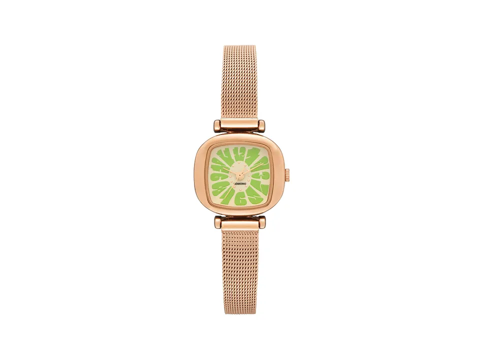 komono-moneypenny-flower-royale-rose-gold-mint-montre-cadran-graphique-bracelet- image 1
