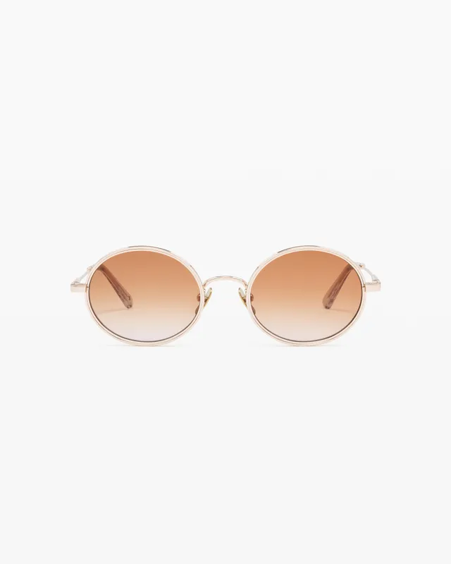 jimmy-fairly-la-golden-lunettes-de-soleil-rondes-m-tal-dor-taille-medium image 1