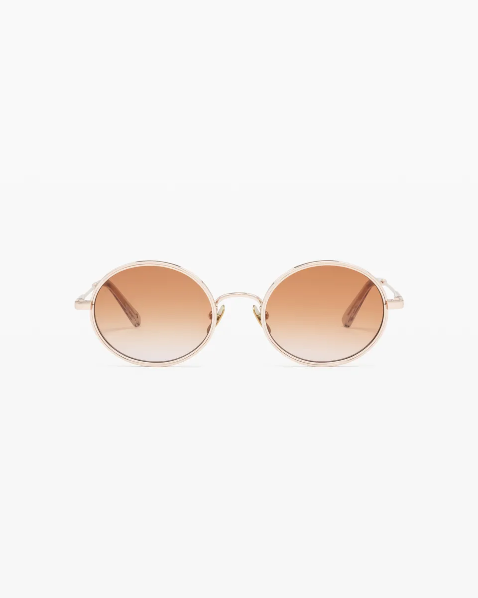 jimmy-fairly-la-golden-lunettes-de-soleil-rondes-m-tal-dor-taille-medium image 1