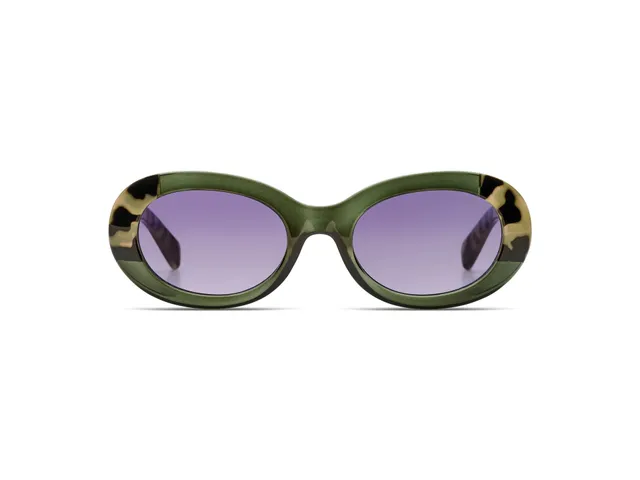 komono-luna-emerald-bobcat-lunettes-de-soleil-rondes-ac-tate-recycl-unisexe-gran image 1